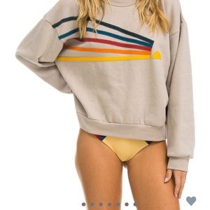 NWOT: Aviator Nation - Daydream Relaxed Crew Sweatshirt in Sold Out Sand